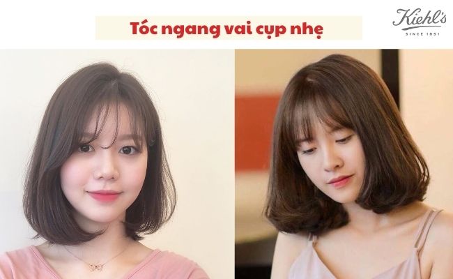 Tóc ngang vai cụp nhẹ