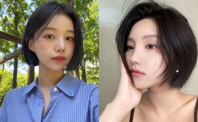 Tóc tém dài ôm mặt dành cho mặt tròn to