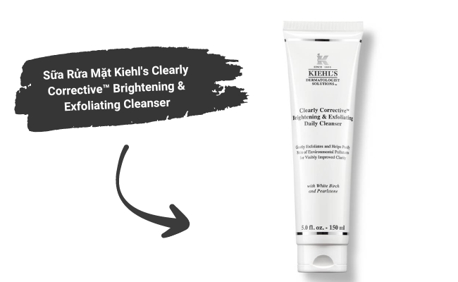 Sữa Rửa Mặt Kiehl's Clearly Corrective™ Brightening & Exfoliating Cleanser 