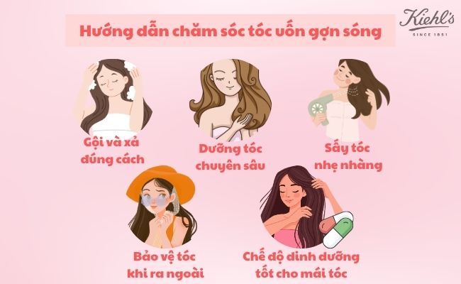 Hướng dẫn chăm sóc tóc uốn gợn sóng