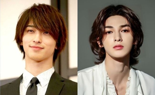 Tóc dài cho mặt nam tròn che khuyết điểm