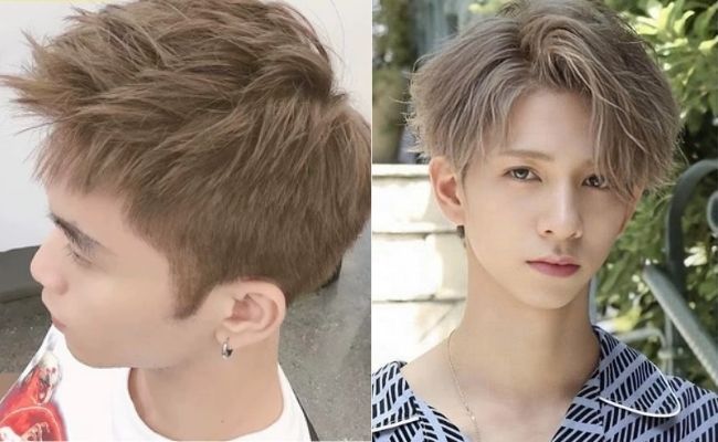 Nhuộm tóc nam màu nâu trà sữa