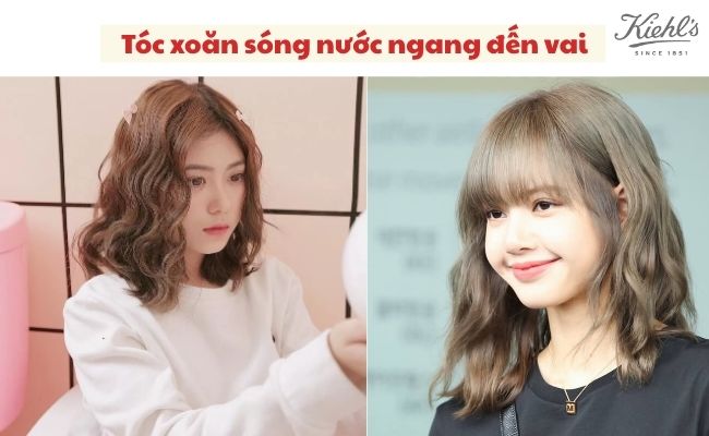 Tóc xoăn sóng nước ngang đến vai