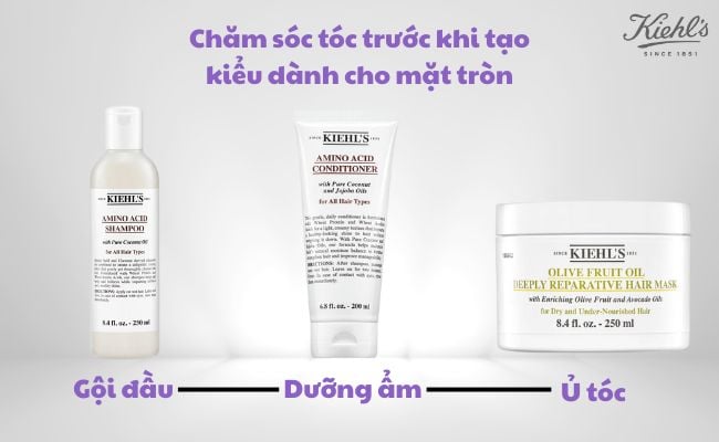 Cách chăm sóc tóc trước khi tạo kiểu dành cho mặt tròn