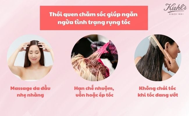 Thói quen chăm sóc giúp ngăn ngừa tình trạng rụng tóc