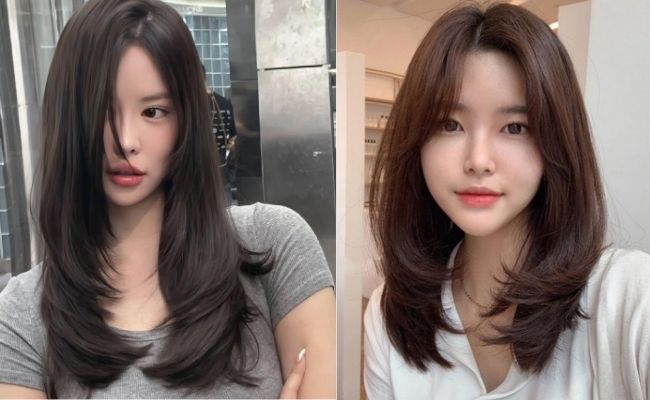 Kiểu tóc layer dài cụp đuôi