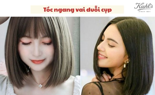 Tóc ngang vai duỗi cụp