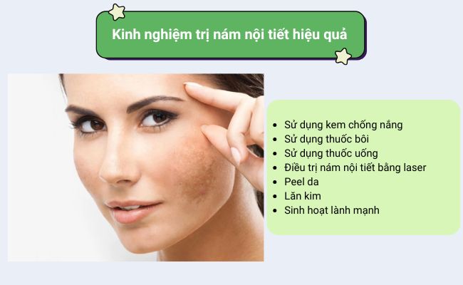 Kinh nghiệm trị nám nội tiết hiệu quả