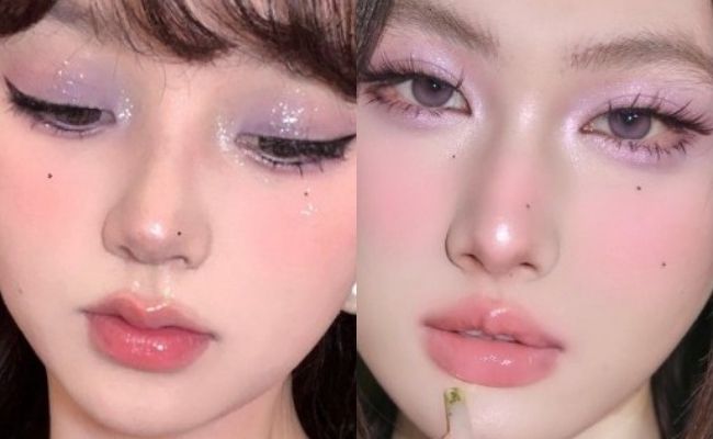 Tone makeup kỷ yếu màu tím nhạt