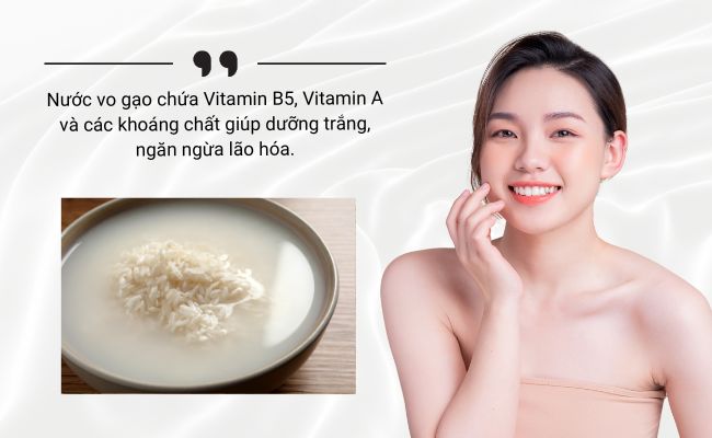 Cách làm trắng da với nước vo gạo