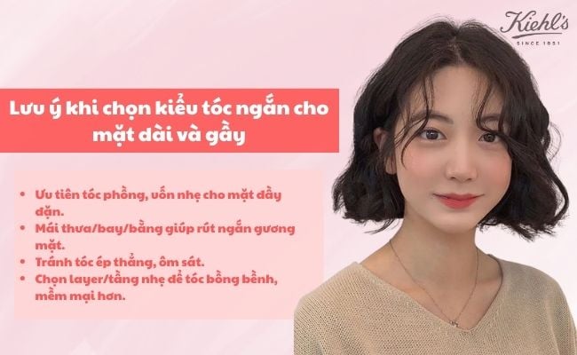 Lưu ý khi chọn kiểu tóc ngắn cho mặt dài và gầy