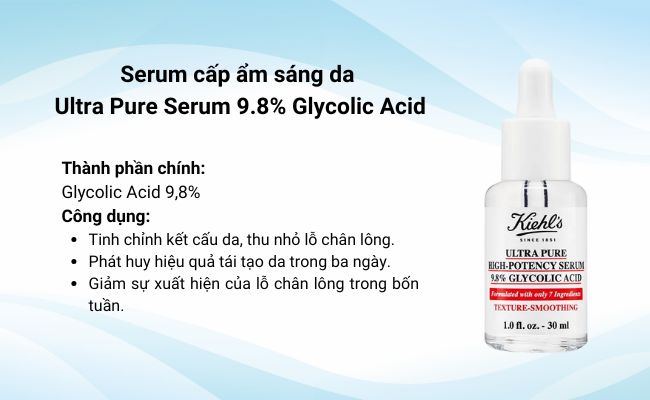 Serum cấp ẩm sáng da Ultra Pure Serum 9.8% Glycolic Acid dành cho da khô mụn