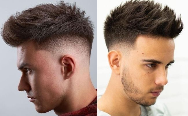 Tóc nam mặt dài Faux Hawk