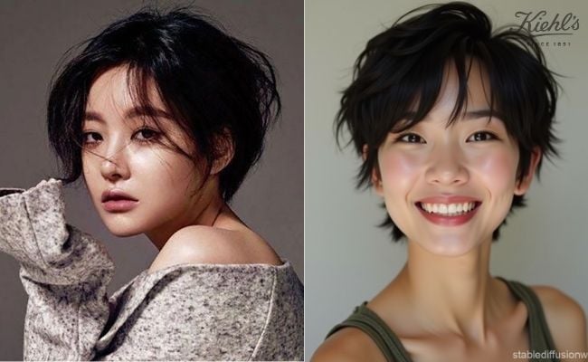 Tóc pixie tỉa layer