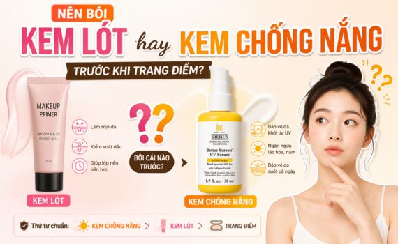 Hình ảnh minh họa về bôi kem lót hay kem chống nắng trước