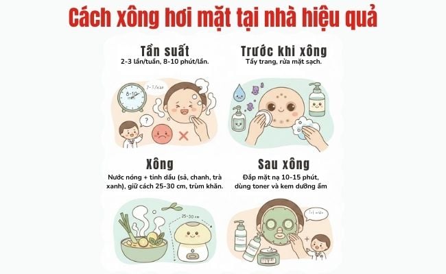 Cách xông hơi mặt tại nhà hiệu quả