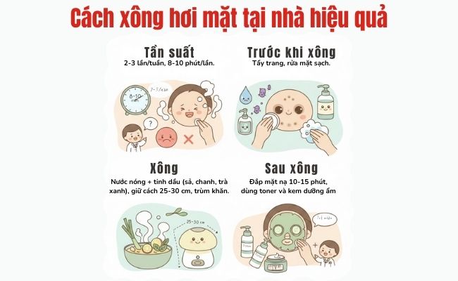 Cách xông hơi mặt tại nhà hiệu quả