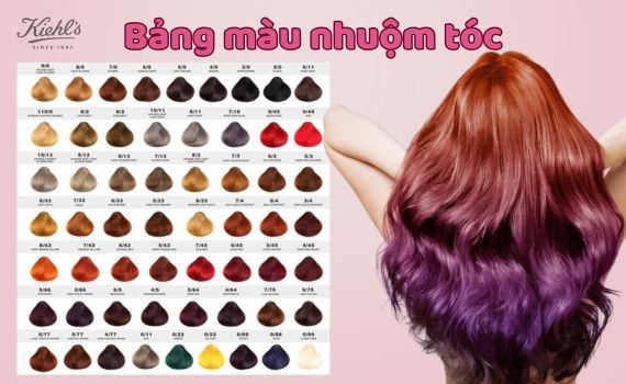Hình ảnh minh họa về bảng màu nhuộm tóc
