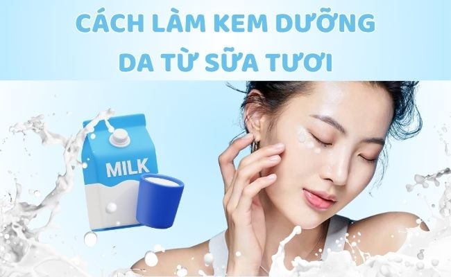 Hình ảnh minh họa về cách làm kem dưỡng da từ sữa tươi