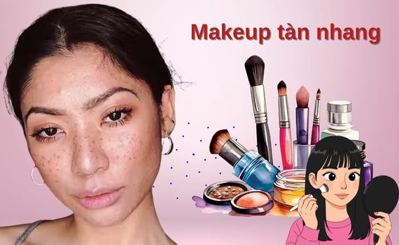 Hình ảnh minh họa về makeup tàn nhang