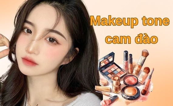 Hình ảnh minh họa về makeup tone cam đào
