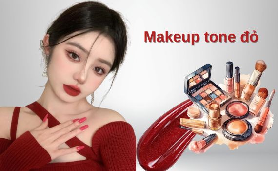 Hình ảnh minh họa về makeup tone đỏ​
