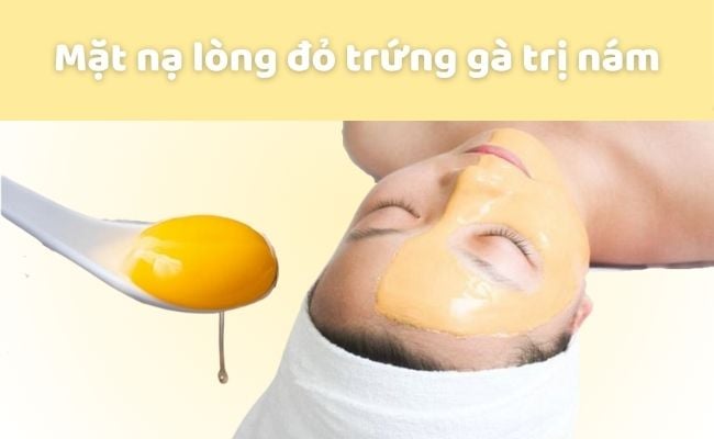 Hình ảnh minh họa về mặt nạ lòng đỏ trứng gà trị nám