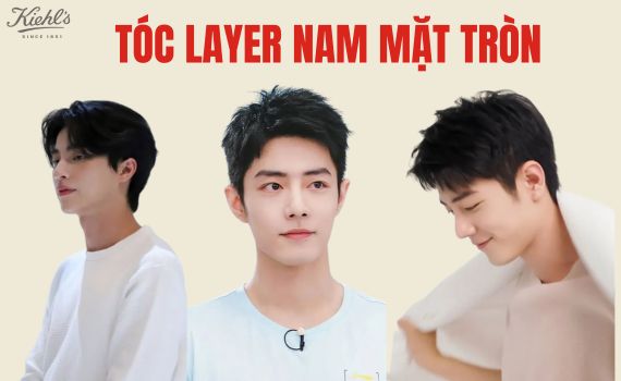 Hình ảnh minh họa về tóc layer nam mặt tròn