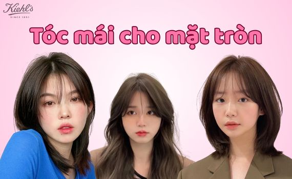 Hình ảnh minh họa về Tóc mái cho mặt tròn