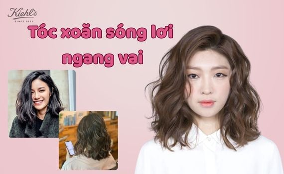 Hình ảnh minh họa về tóc xoăn sóng lơi ngang vai