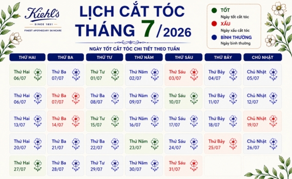 Hình ảnh minh họa về lịch cắt tóc tháng 6 2026