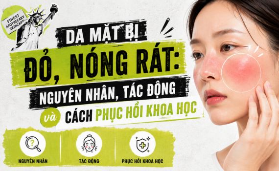 Hình ảnh minh họa về da mặt bị đỏ