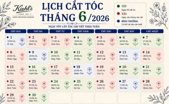 Hình ảnh minh họa về lịch cắt tóc tháng 6 2026